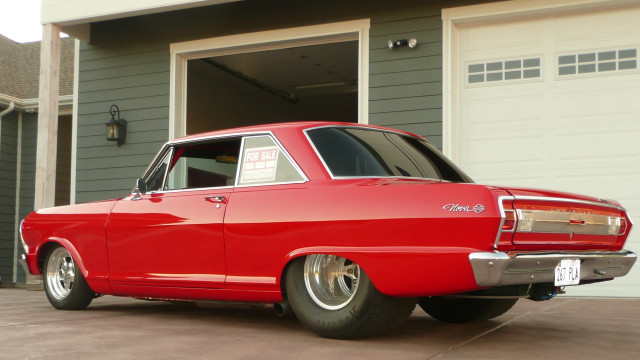 Red car garage door for free wallpaper - medium preview image