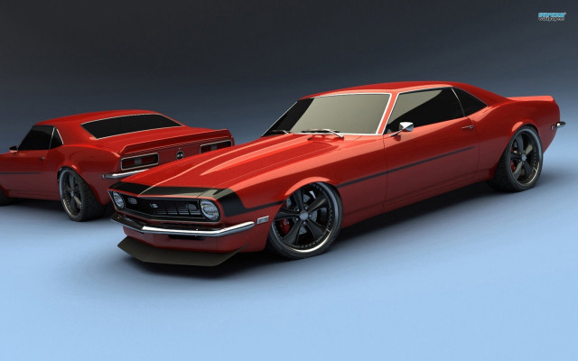 Red car 3d image black free wallpaper - medium preview image
