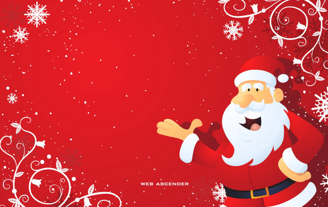 Red white christmas background santa free wallpaper - medium preview image