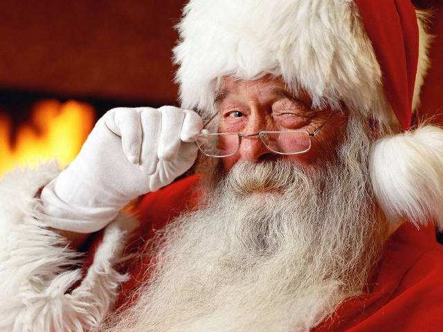 Santa man wine glass ear free wallpaper - medium preview image