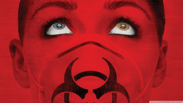 Woman gas mask eyes face free wallpaper - medium preview image