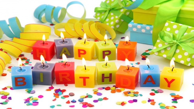 Birthday candles happy birthday blocks #3 free wallpaper - medium preview image