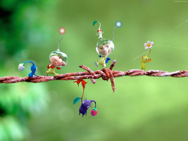Tiny toy animals rope green free wallpaper - medium preview image