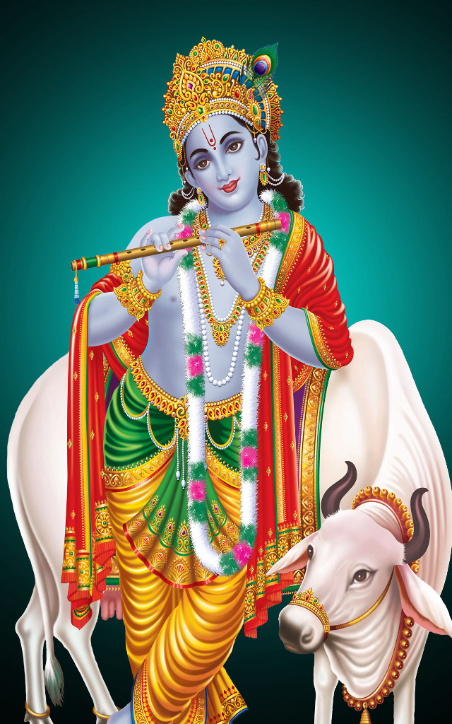 God riding bull green background free wallpaper - medium preview image