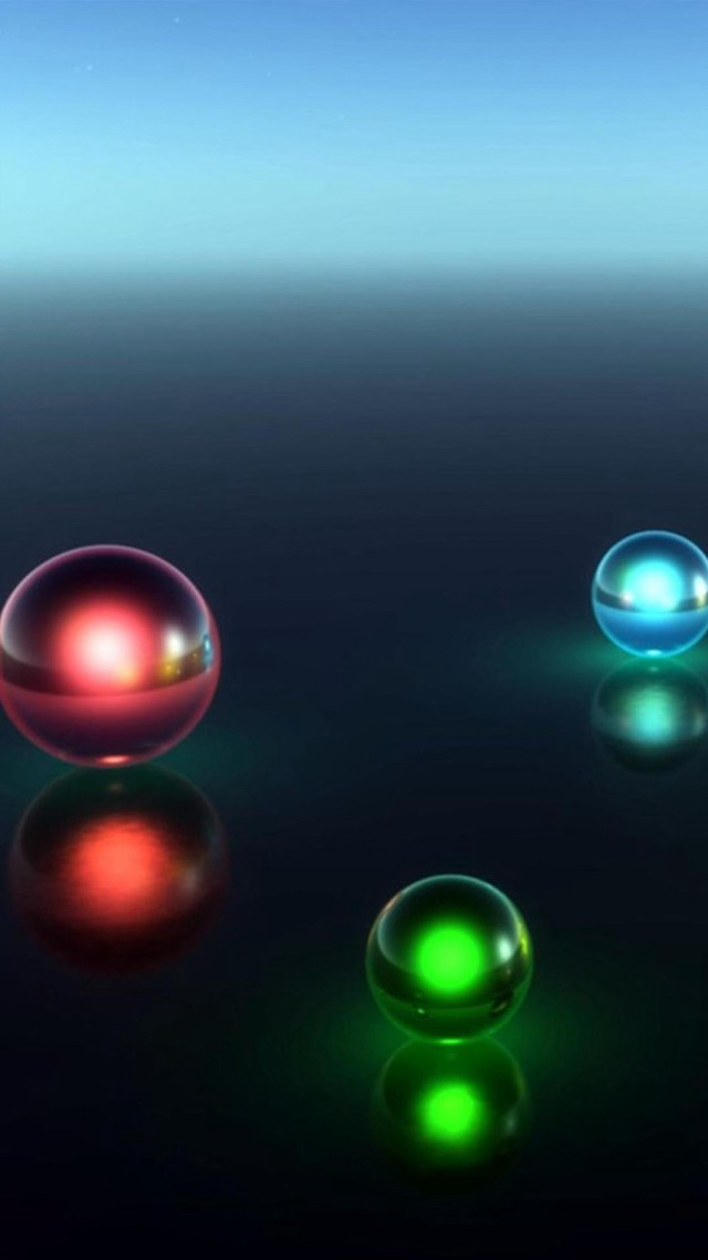 Colored balls black surface blue #3 free wallpaper - medium preview image
