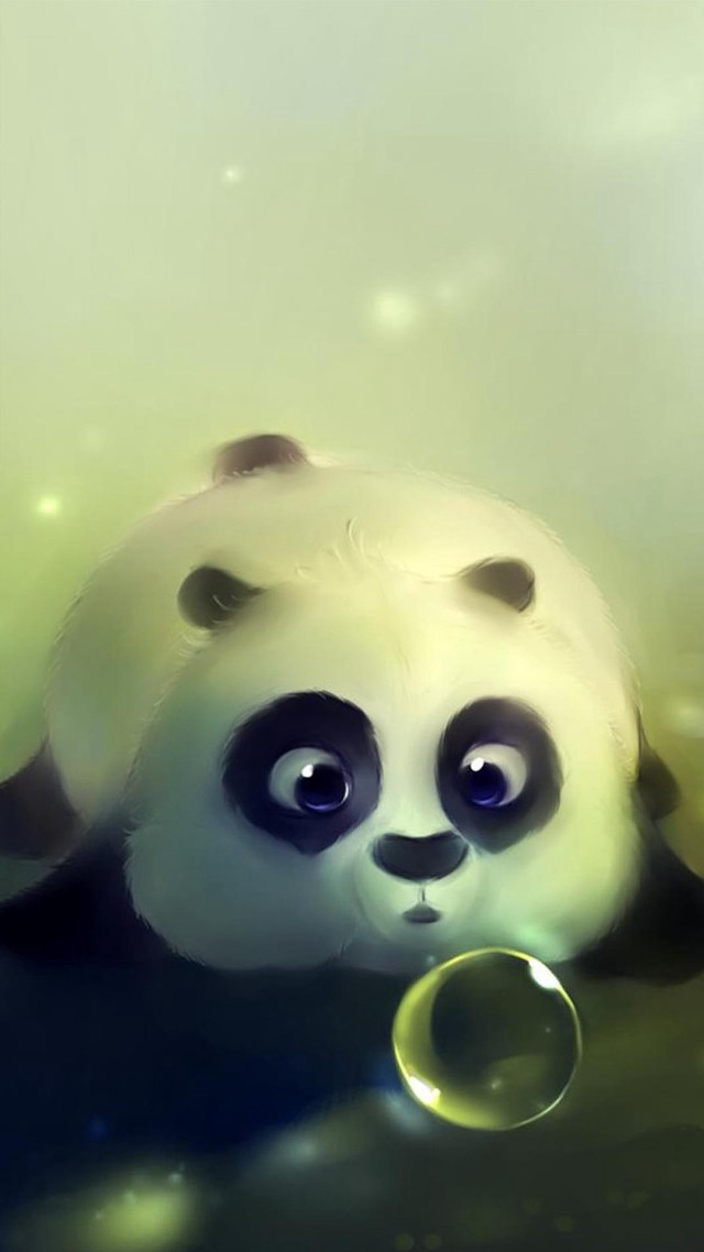 Panda bear bubble mouth eyes free wallpaper - medium preview image