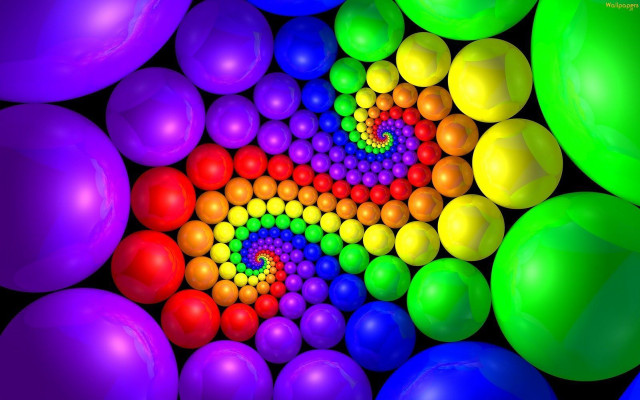Rainbow ball pit colorful spiral free wallpaper - medium preview image
