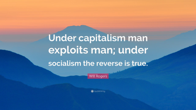 Capitalism quote mountains sky clouds free wallpaper - medium preview image