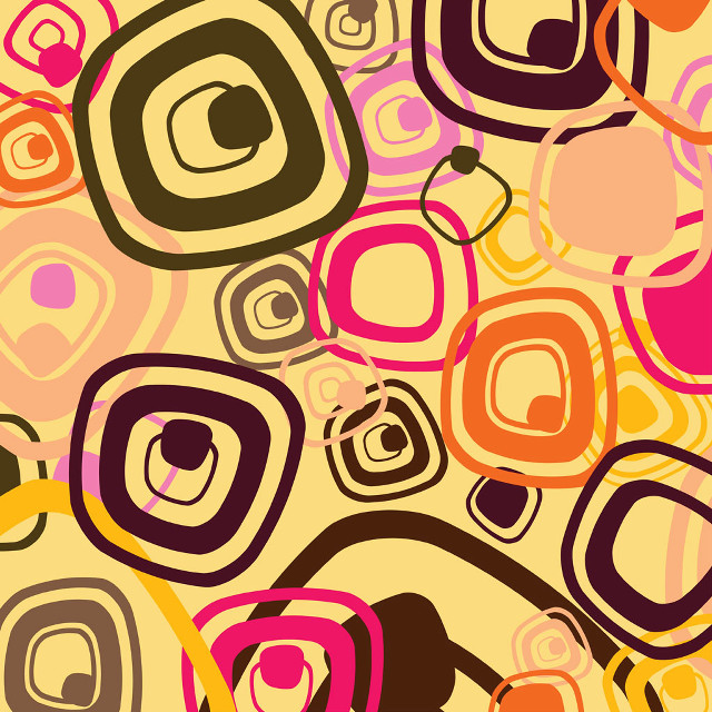 Colorful abstract circles lines yellow free wallpaper - medium preview image