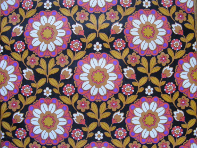 Flowery pattern black background pink free wallpaper - medium preview image