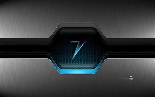 Metallic background blue lightning symbol free wallpaper - medium preview image
