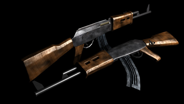 Guns black background photorealism 3d free wallpaper - medium preview image