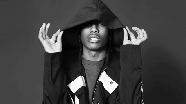 Man black jacket hands face free wallpaper - medium preview image