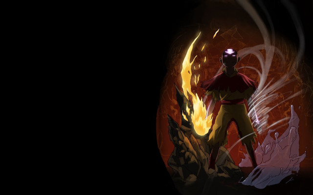 Man fireball sword demon shoulder free wallpaper - medium preview image