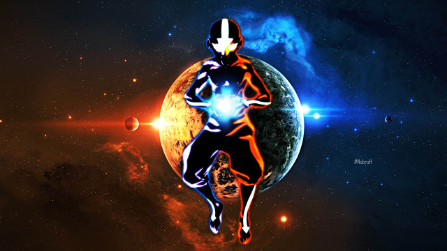Space man glowing orb planet free wallpaper - medium preview image