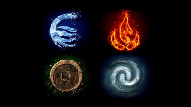 Fire water dark background blue free wallpaper - medium preview image