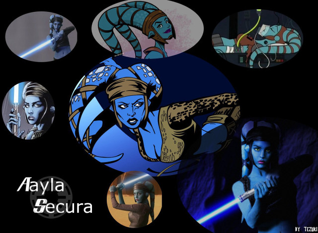 Collage avatars characters dark blue free wallpaper - medium preview image