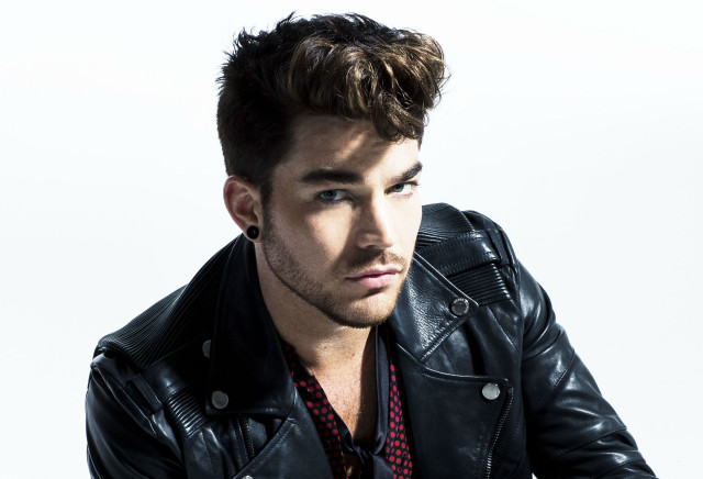 Man leather jacket posing white free wallpaper - medium preview image