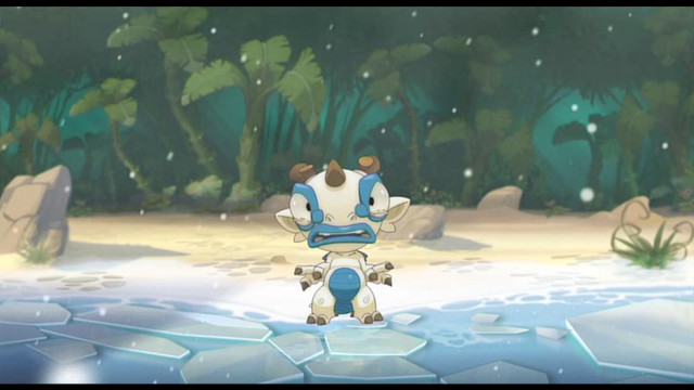 Cartoon character snowy forest dog free wallpaper - medium preview image