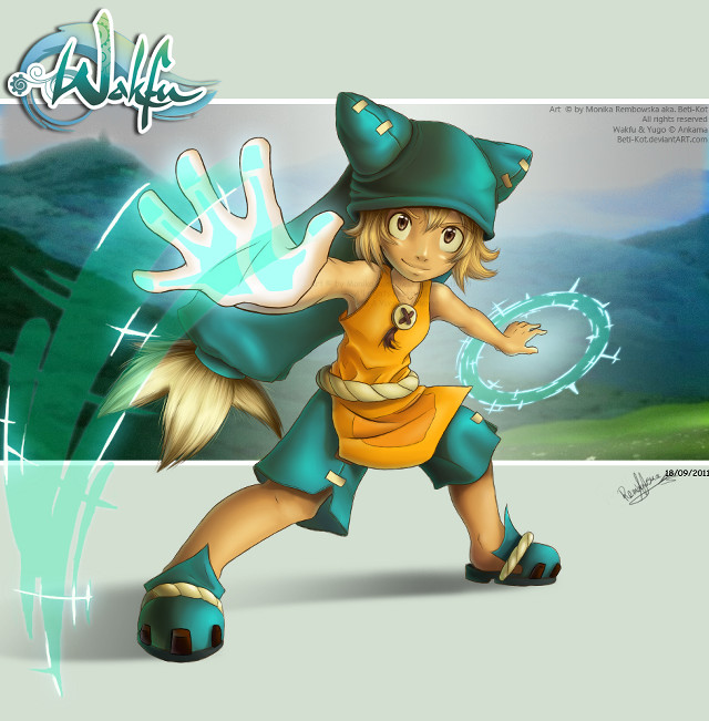 Cartoon character holding wand hand free wallpaper - medium preview image