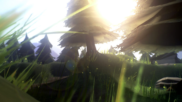 Trees grass sunshine tent background free wallpaper - medium preview image