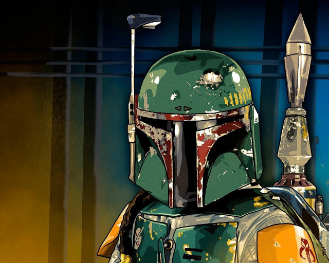 Boba fett helmet lightsaber sword free wallpaper - medium preview image