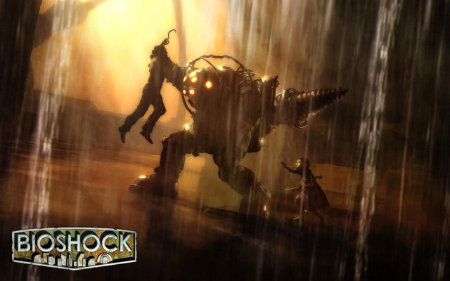 Robot rain storm man dog free wallpaper - medium preview image
