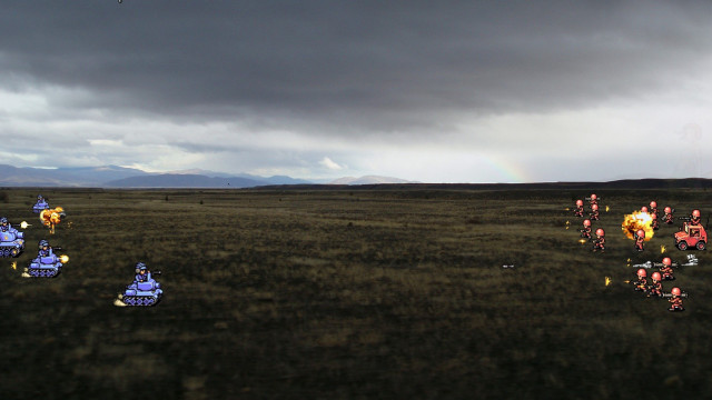 People field kite sky rainbow free wallpaper - medium preview image