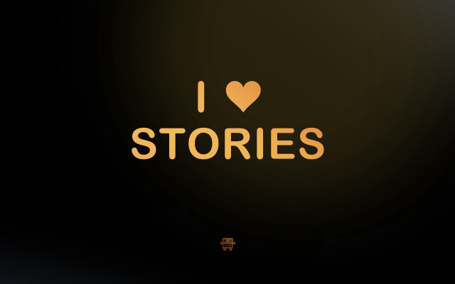 Stories black background yellow heart free wallpaper - medium preview image