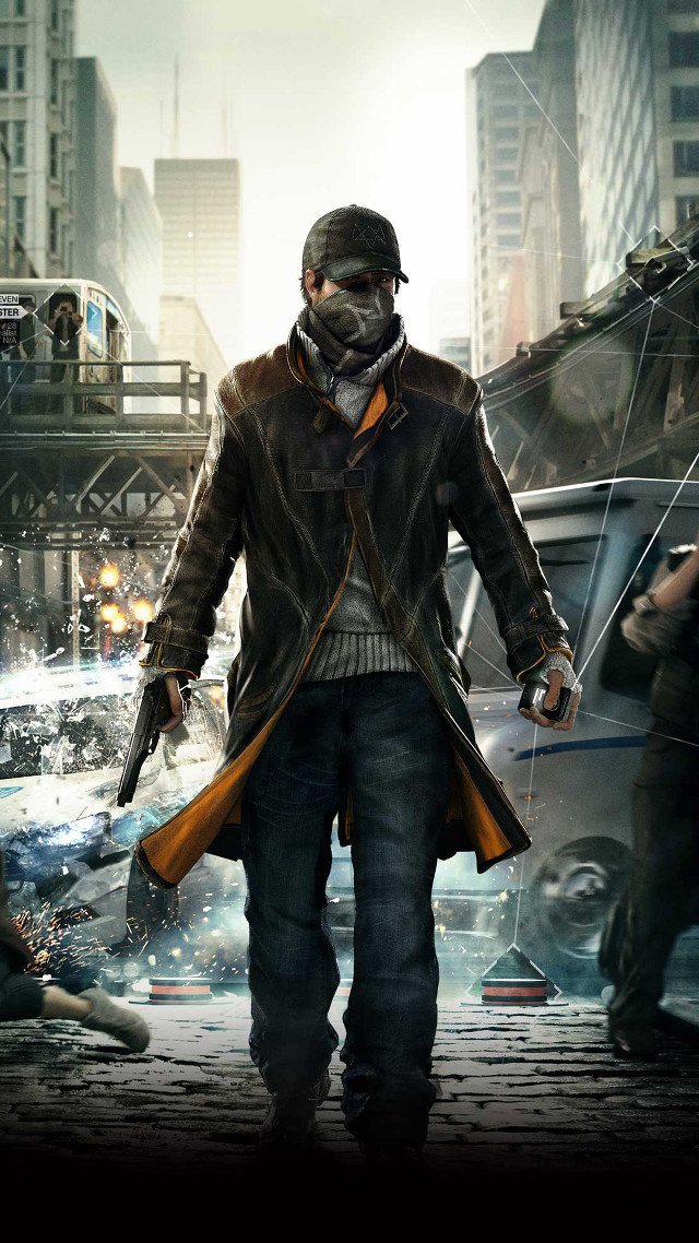 Man trench coat scarf gun free wallpaper - medium preview image
