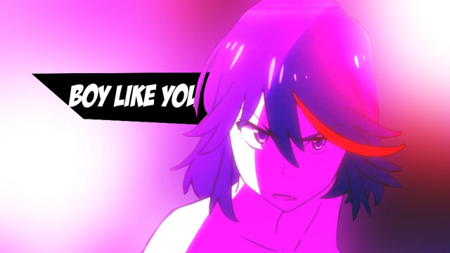 Girl purple hair black arrow free wallpaper - medium preview image