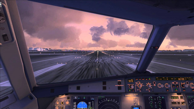 Cockpit view plane dusk inside free wallpaper - medium preview image