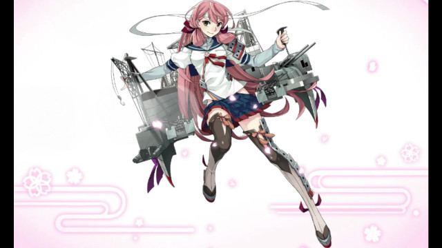 Pink haired girl flying gun free wallpaper - medium preview image