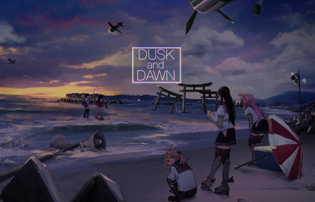 Beach people cloudy sky ocean free wallpaper - medium preview image