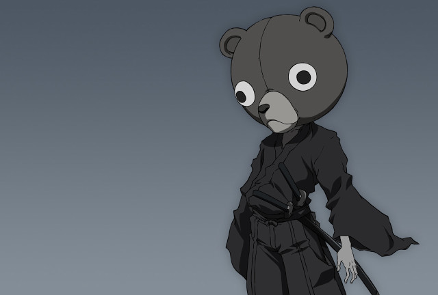 Bear robotic guardian japanese robe free wallpaper - medium preview image