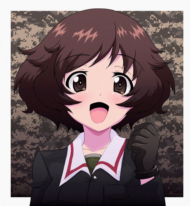 Woman funny face military uniform free wallpaper - medium preview image