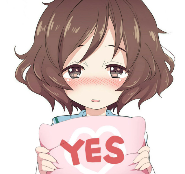 Girl holding pink sign yes free wallpaper - medium preview image