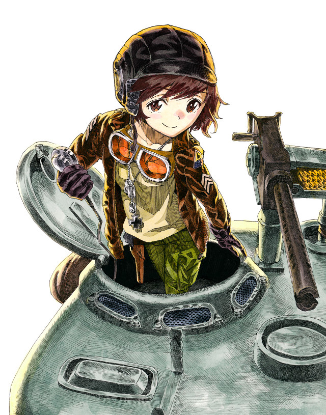 Girl helmet jacket machine gun free wallpaper - medium preview image
