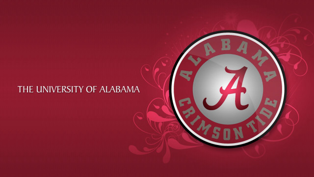 Alabama logo red background floral free wallpaper - medium preview image