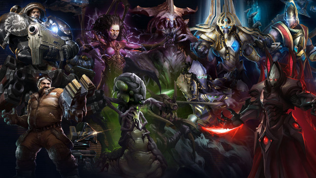 Video game characters dark background free wallpaper - medium preview image