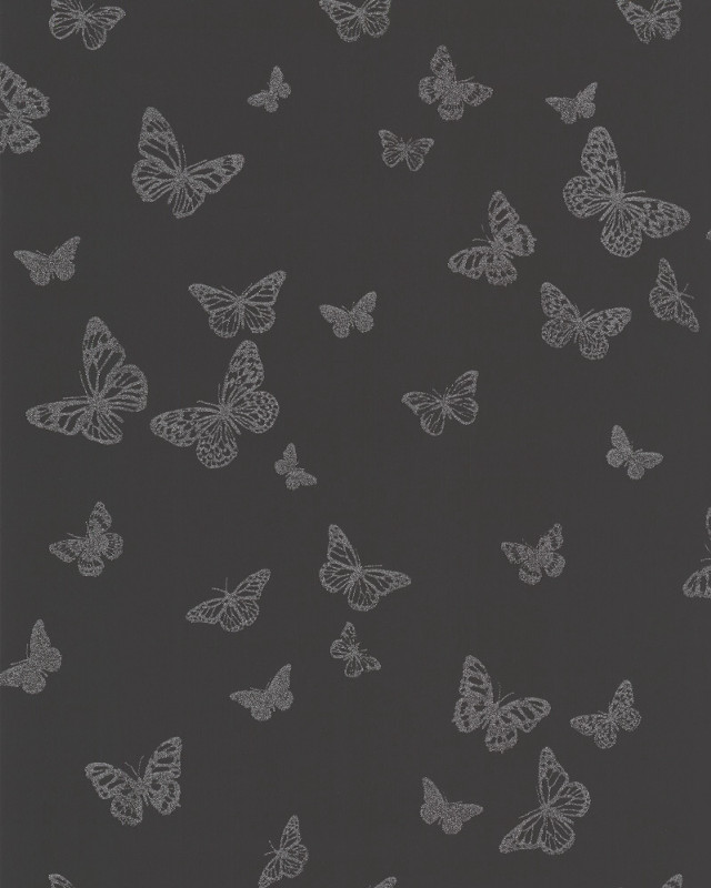 White butterflies row black background free wallpaper - medium preview image