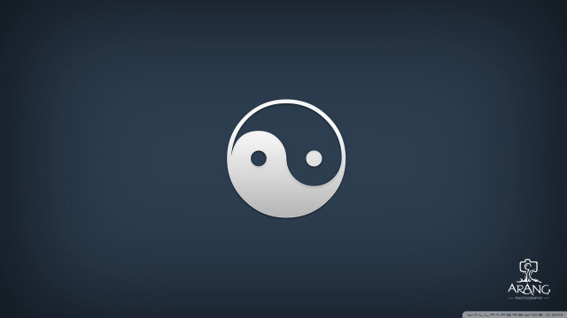 Yin yang symbol dark background free wallpaper - medium preview image