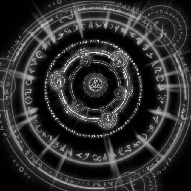 Spiral numbers symbols black white free wallpaper - medium preview image