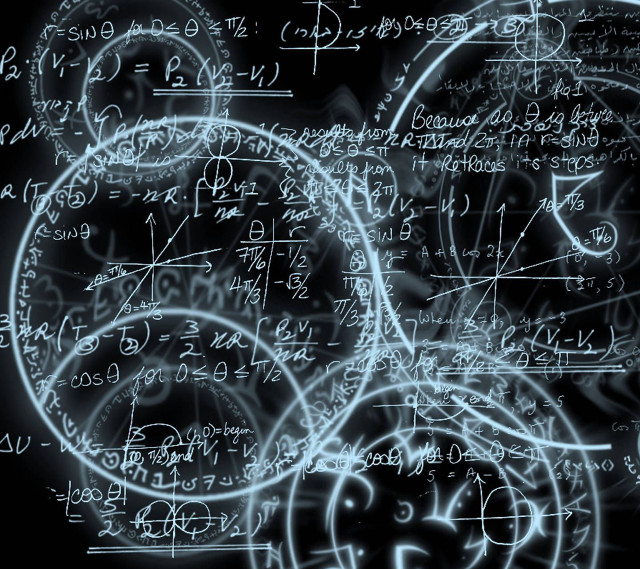 Black white numbers calculations blue free wallpaper - medium preview image