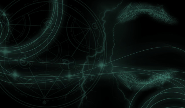Dark green black design circles free wallpaper - medium preview image