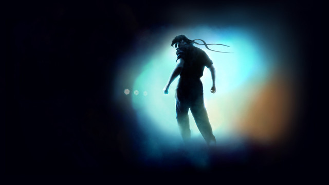 Man dreadlocks dark hair blowing free wallpaper - medium preview image