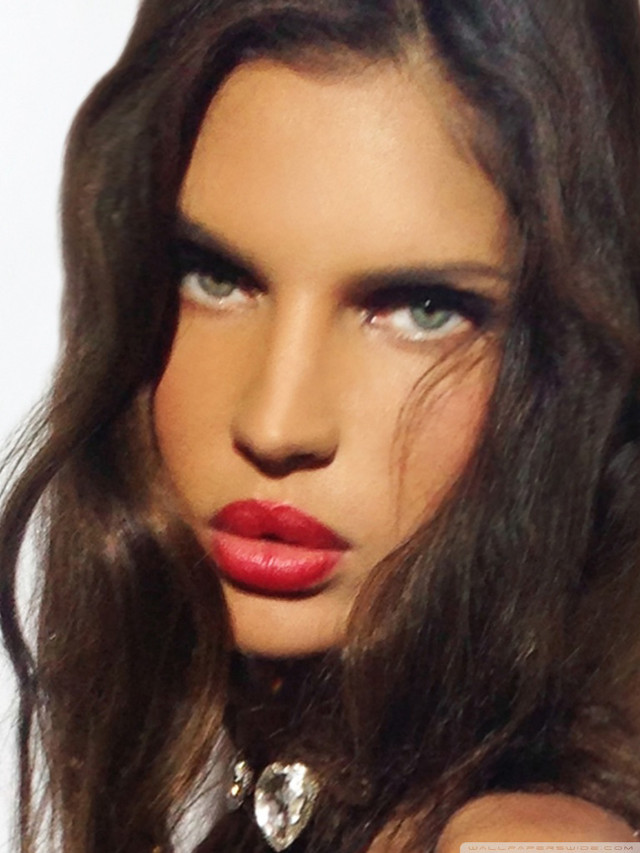 Woman long hair red lipstick #15 free wallpaper - medium preview image