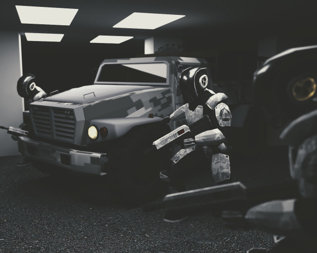 Toy truck lego man garage free wallpaper - medium preview image