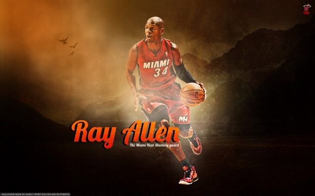 Man red uniform basketball ray free wallpaper - medium preview image