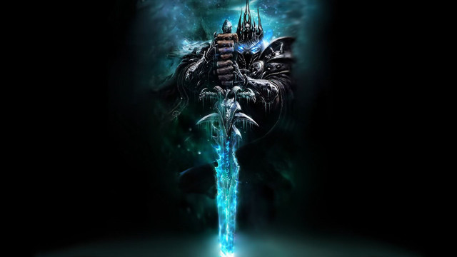 Dark knight sword glowing sword free wallpaper - medium preview image